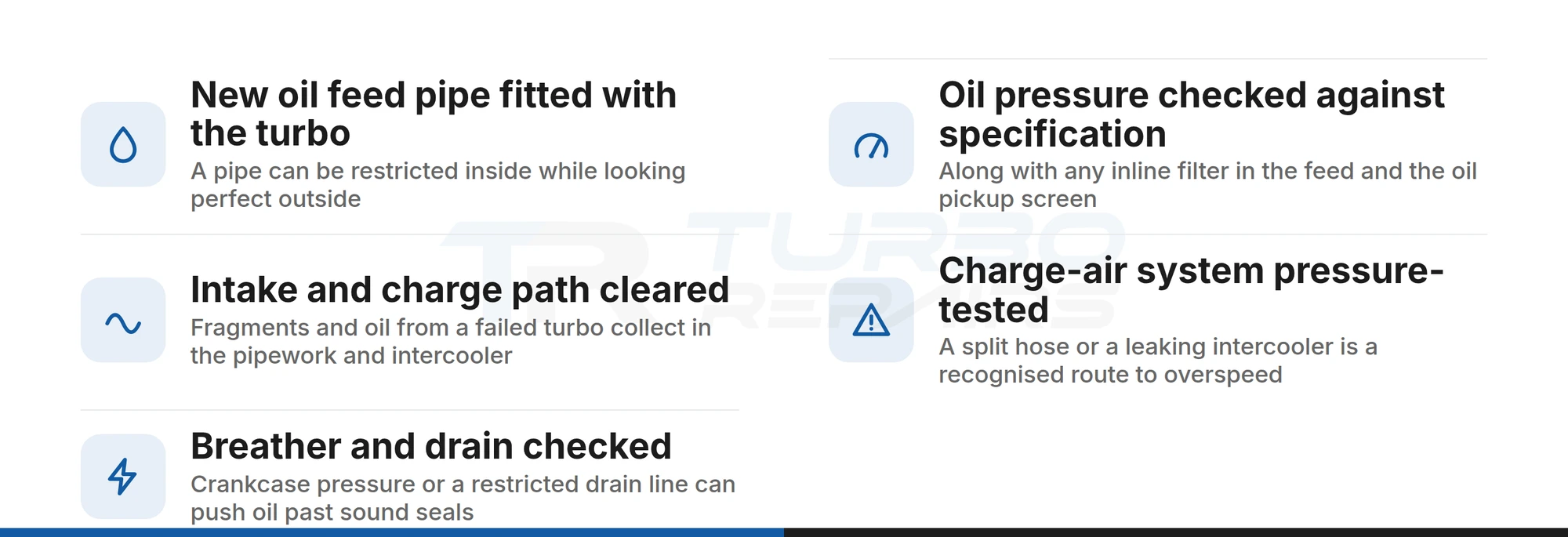 Checklist of engine faults to fix before refitting a rebuilt 1.0 EcoBoost turbocharger