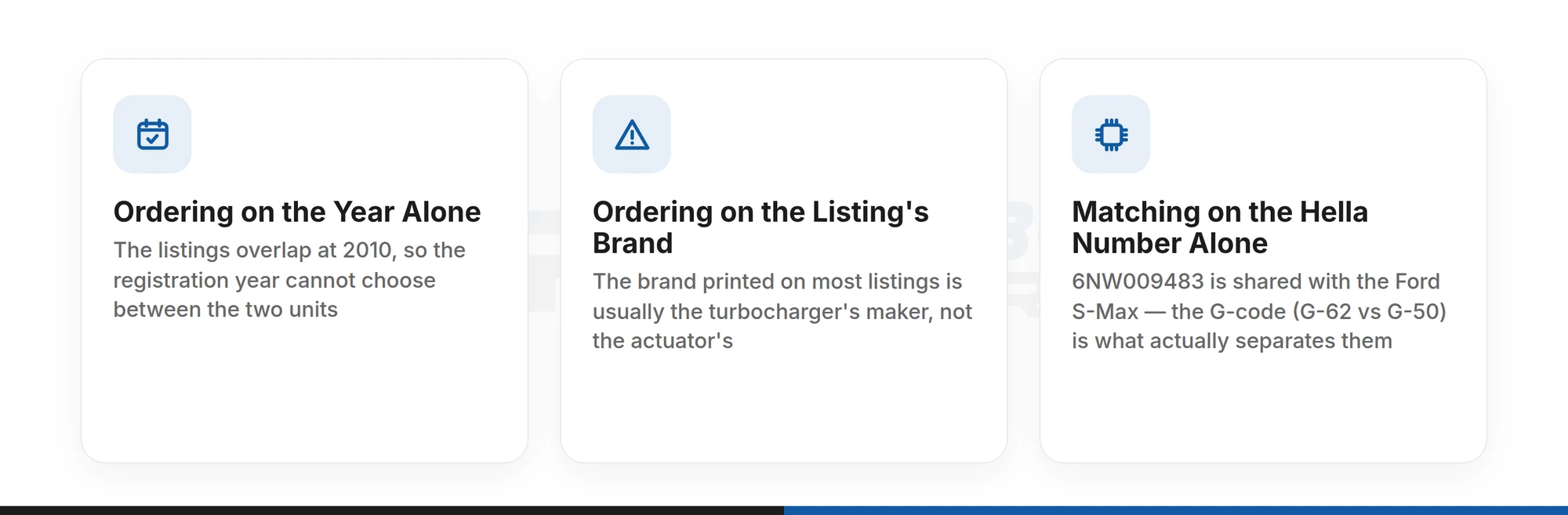 Three mistakes that cost Freelander 2 owners money: ordering on year alone, on the listing's brand, or matching the Hella number without the G-code