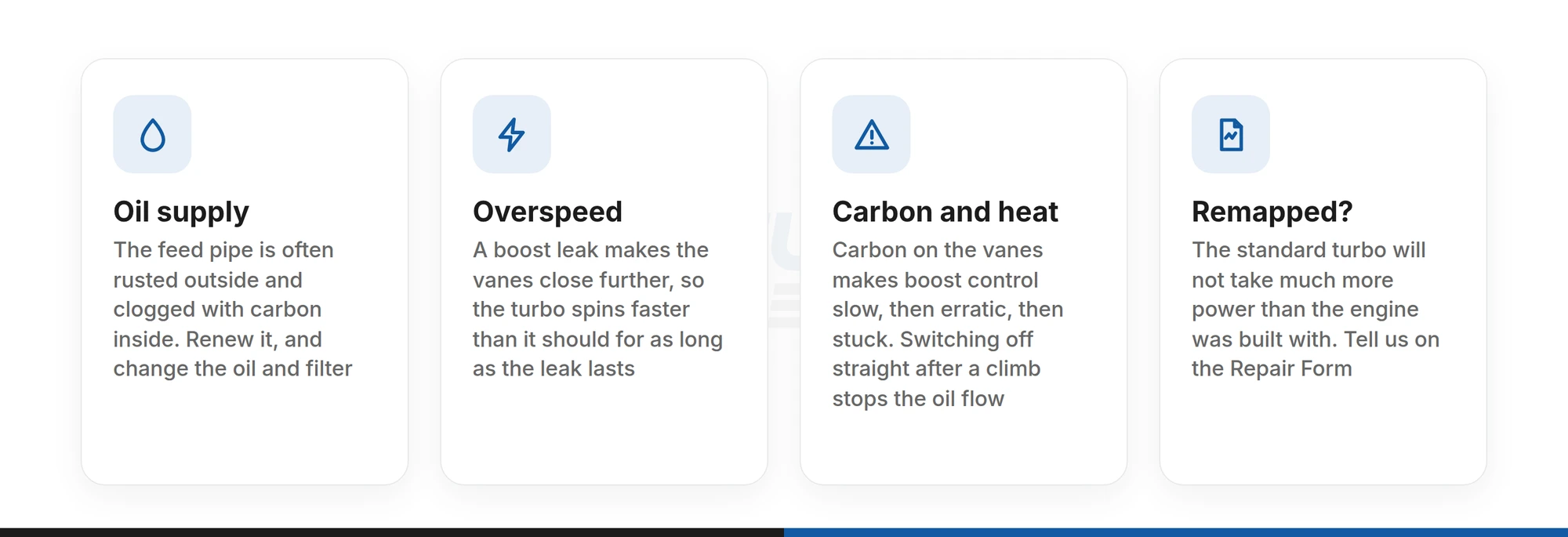 Causes of D-4D turbo failure: oil supply, overspeed, carbon and heat, and remapping